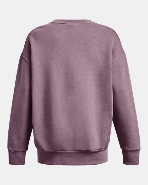 UA Essential Fleece-Oberteil mit Rundhalsausschnitt und Oversized-Schnitt für Damen, Purple, pdpMainDesktop image number 5